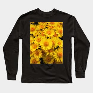 yellow chrysanthemums pattern Long Sleeve T-Shirt